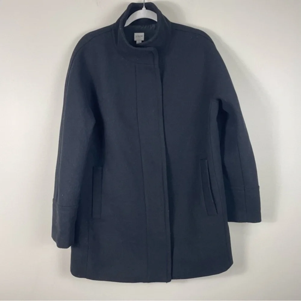 J. Crew Black Pea Coat - Picture 1 of 8